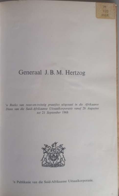 J.B.M. Hertzog Suid-Afrika Eerste