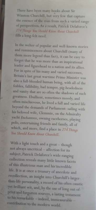 274 Things you should know about Churchill by Patrick Delaforce