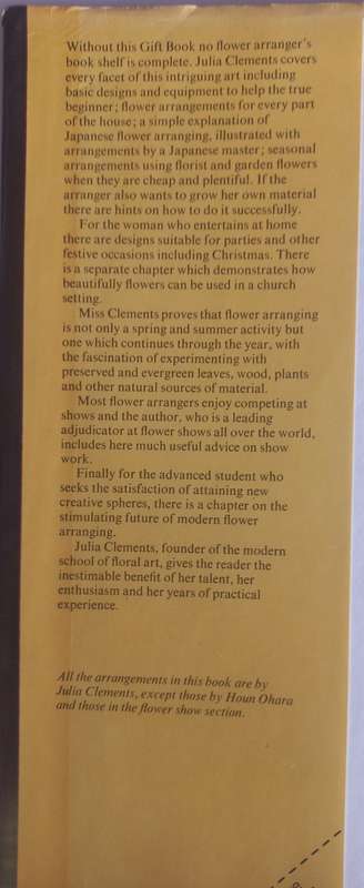 Gift book of flower arranging by Julia Clements