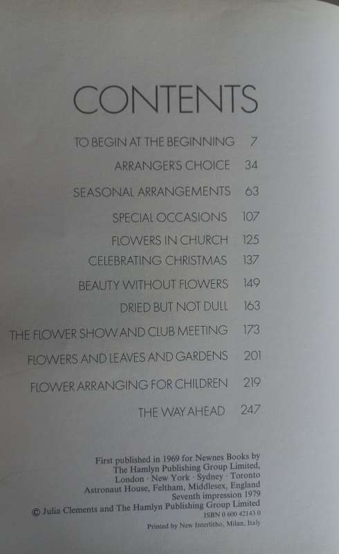 Gift book of flower arranging by Julia Clements