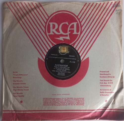 Dinah Shore - Till/Fascination record