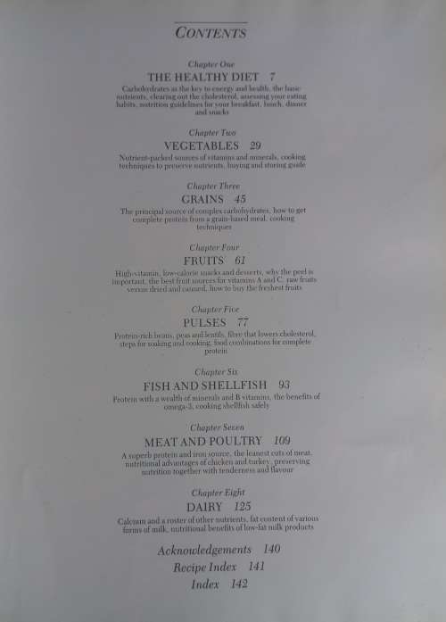 Eating right, recipes for health