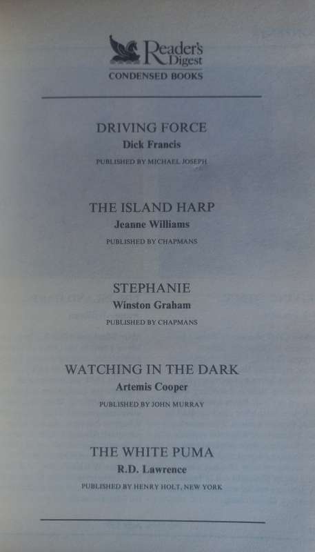 Reader`s digest condensed book: Driving force, The island harp, Stephanie