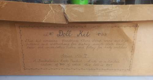Vintage and rare Bartholomina handmade doll