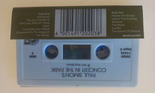 Paul Simon`s concert in the park tape