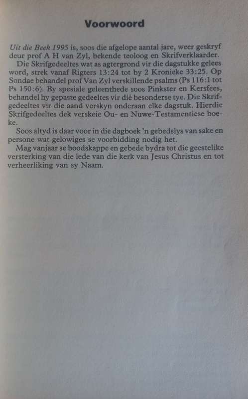 Uit die beek 1995