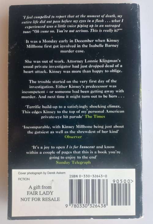 I is for Innocent by Sue Grafton