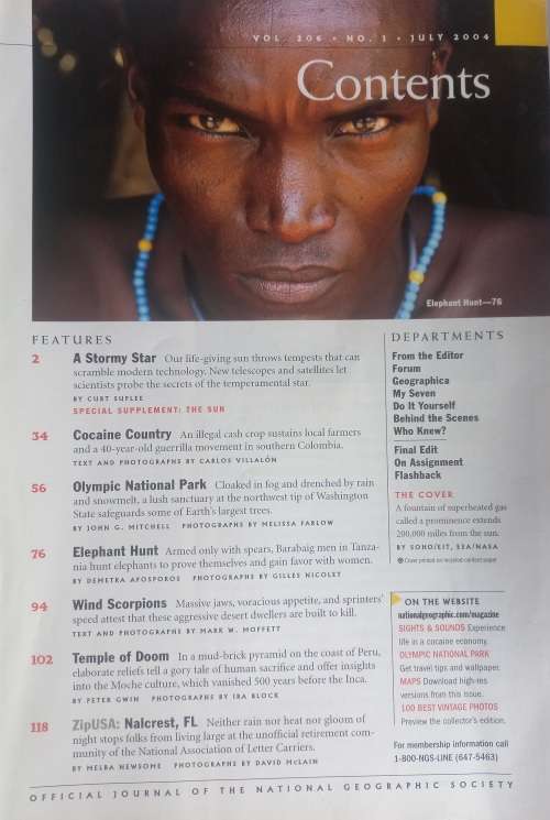National geographic magazine July 2004