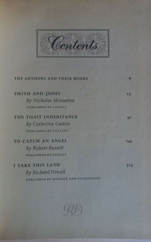 Reader`s digest condensed book: Smith and Jones, The tilsit inheritance, To catch an angel