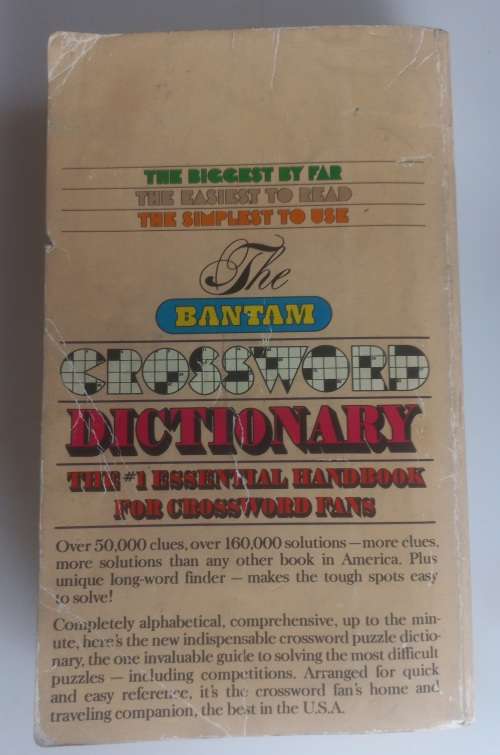 The Bantam crossword dictionary