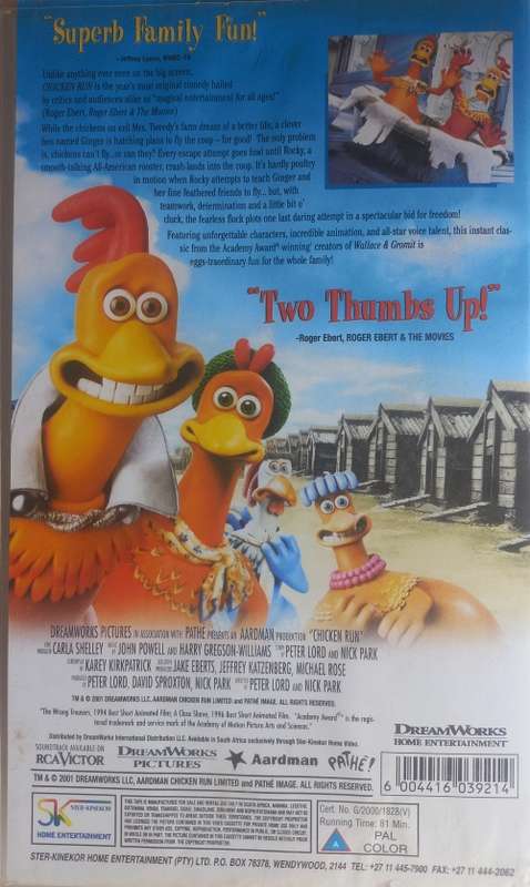 Chicken run VHS