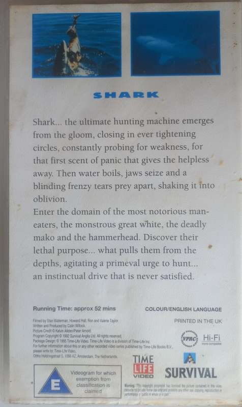 Predators of the wild: Shark VHS