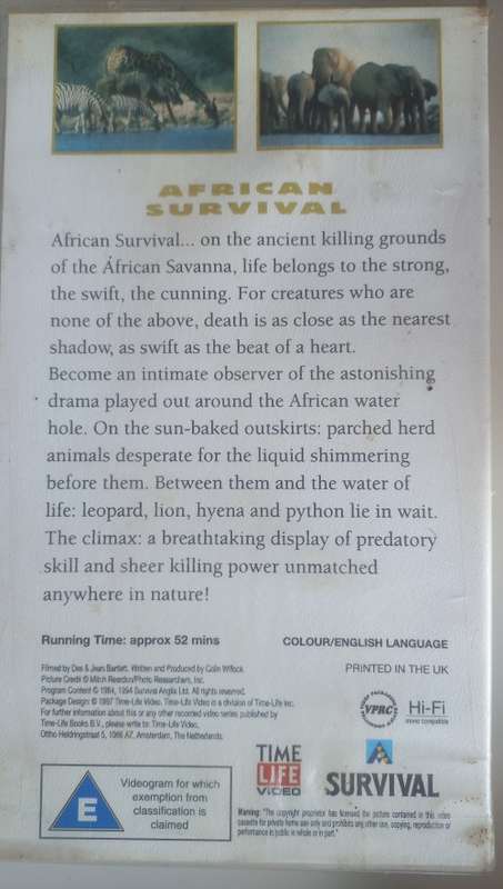 Predators of the wild: African survival VHS