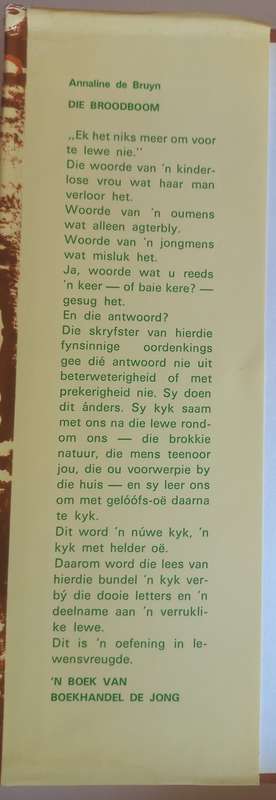 Die broodboom deur Annaline de Bruyn
