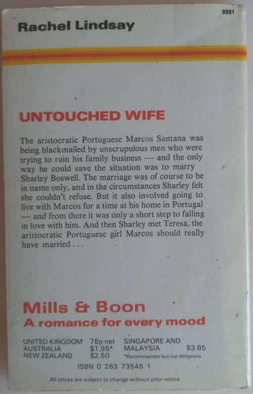 Untouched wife by Rachel Lindsay (Mills & Boon)