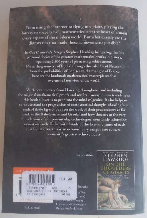 God created the integers by Stephen Hawking