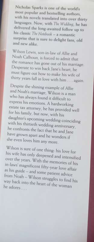 The wedding by Nicholas Sparks
