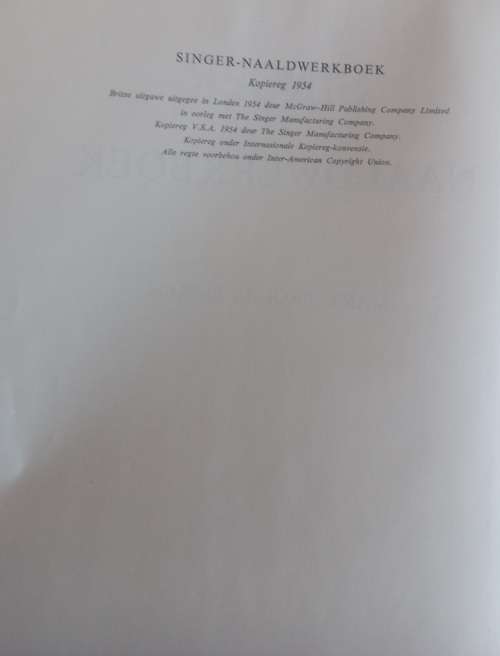 Singer naaldwerkboek