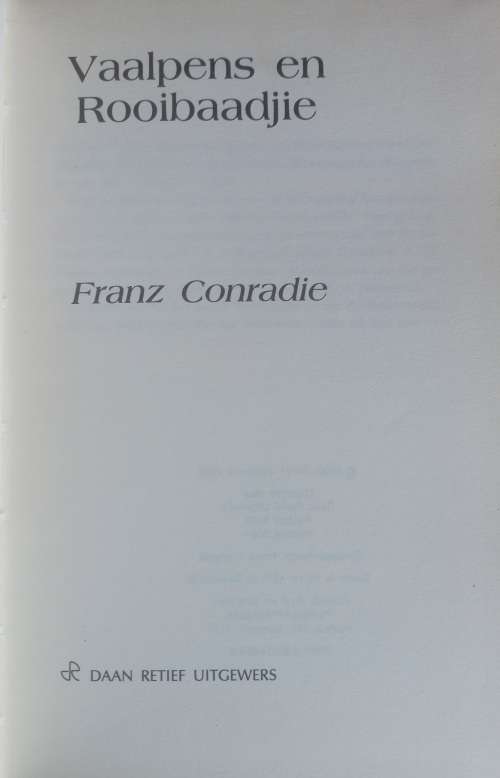 Vaalpens en Rooibaadjie deur Franz Conradie