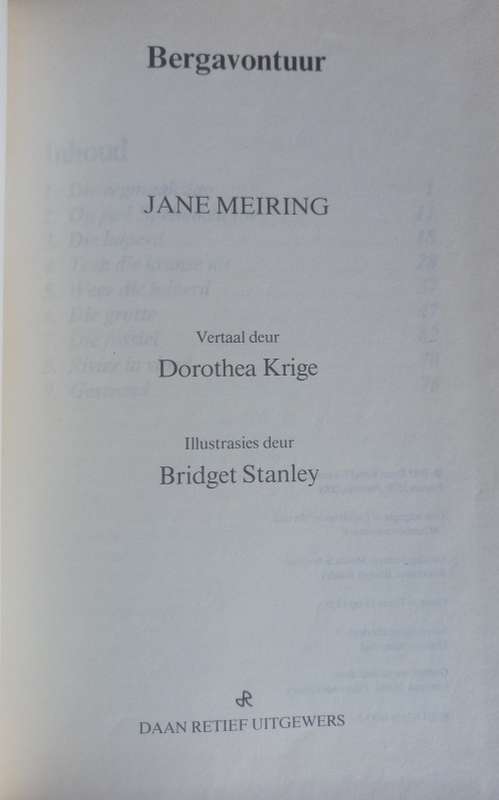 Bergavontuur deur Jane Meiring