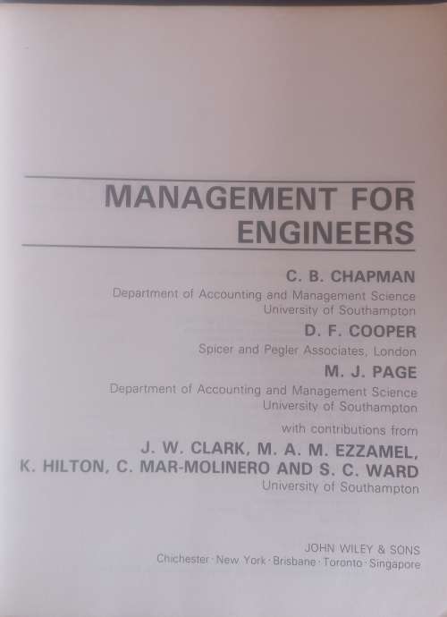 Management for engineers