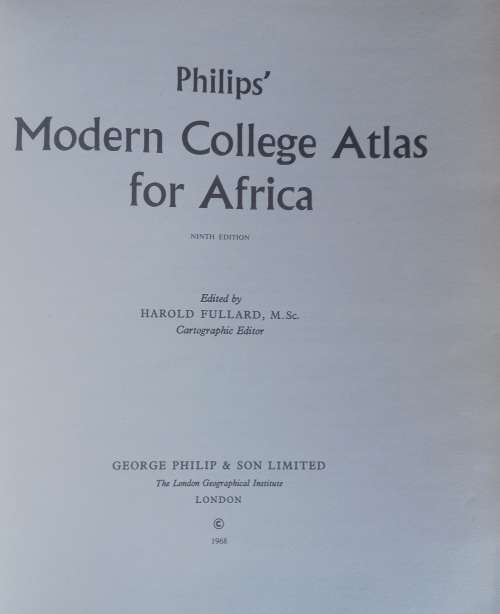 Philips` modern college atlas for Africa