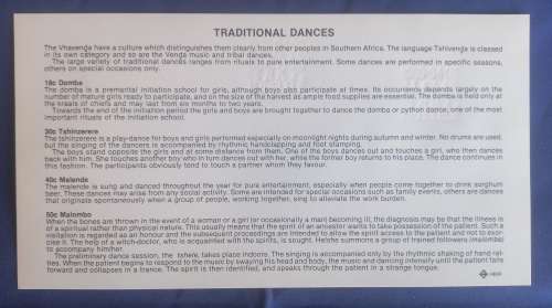 First day envelope: Traditional dances Venda