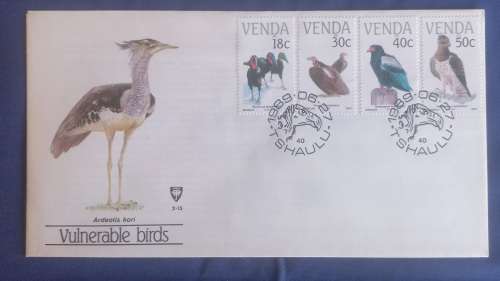 First day envelope: Vulnerable birds Venda