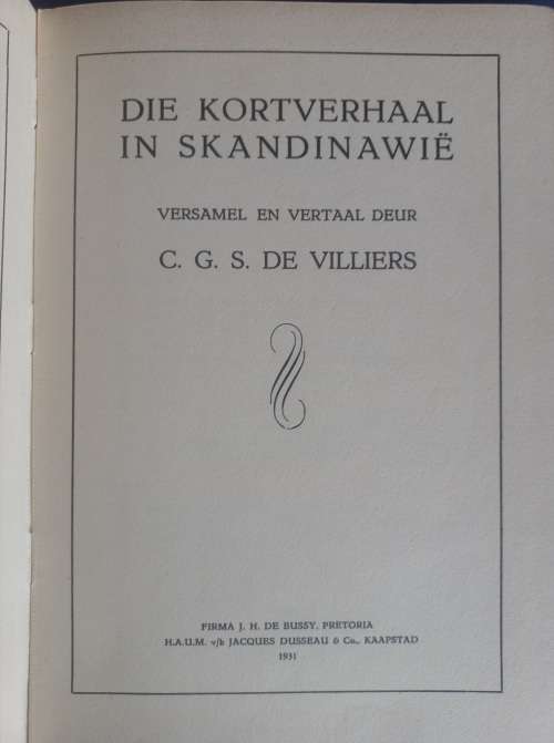 Die kortverhaal in Skandinawie versamel en vertaal deur CGS de Villiers