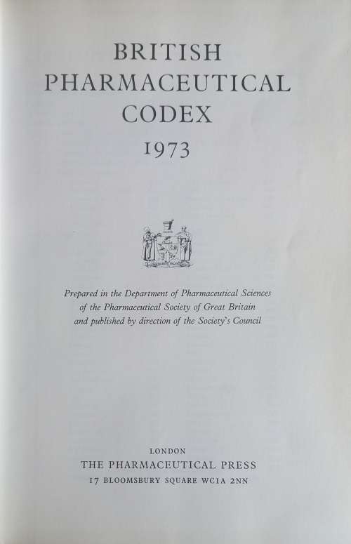 British pharmaceutical codex 1973