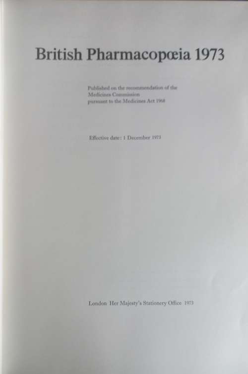British pharmacopoeia 1973