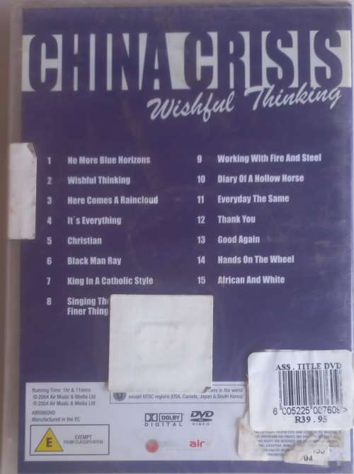 China crisis - Wishful thinking dvd *sealed*