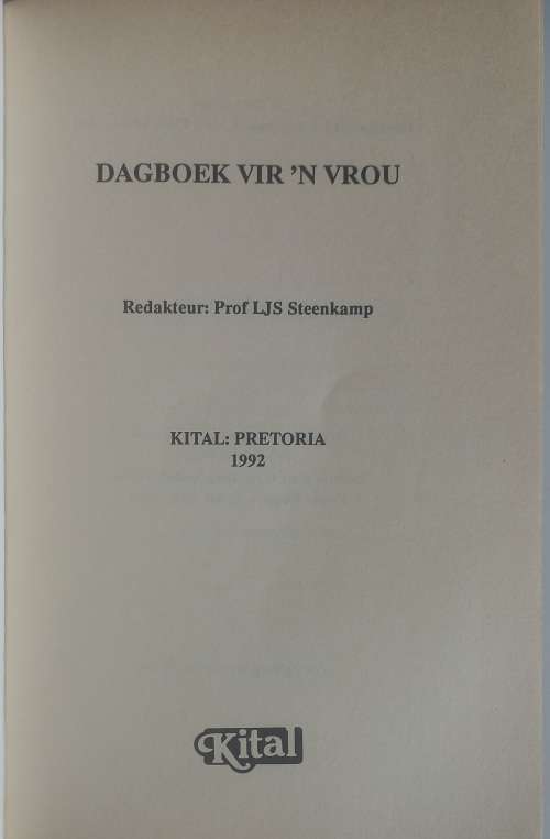 Dagboek vir `n vrou