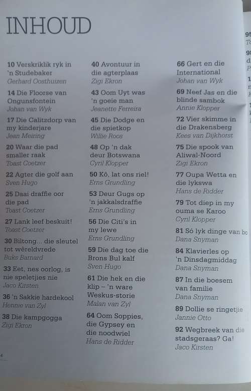 Weg stories - Die beste rubrieke van 2009-2014