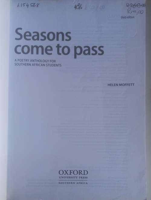 Seasons come to pass