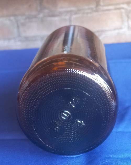 Vintage amber glass bottle
