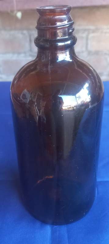 Vintage amber glass bottle