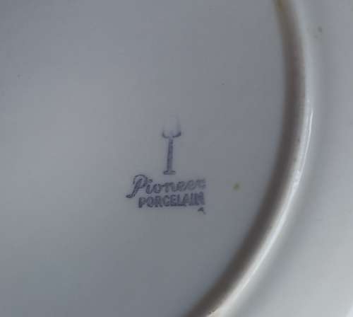 Vintage Pioneer Porcelain plate