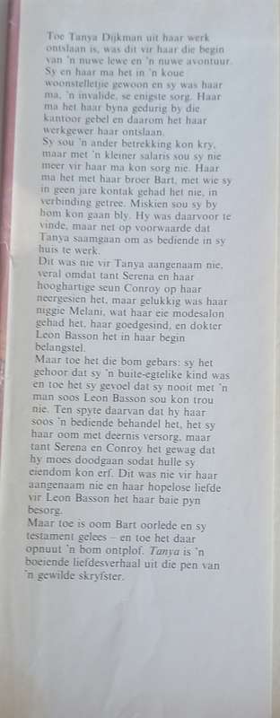 Tanya deur Hannah du Plessis