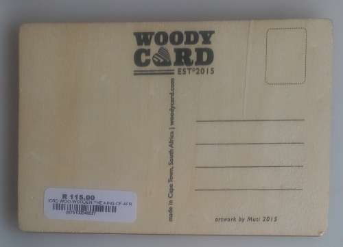 Woody card - The king of Africa (wooden postcard)