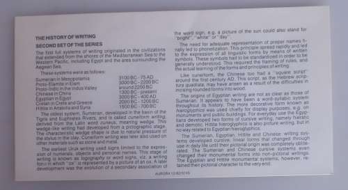 First day envelope: The history of writing