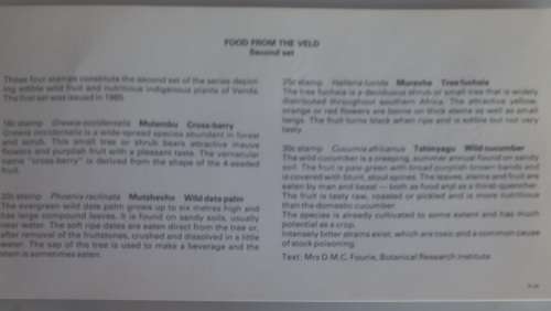 First day envelope - Food from the veld (FDC)