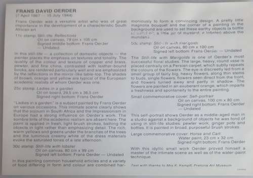 Frans David Oerder FDC