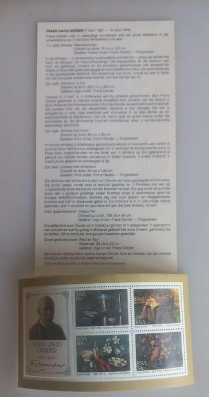 Frans David Oerder FDC