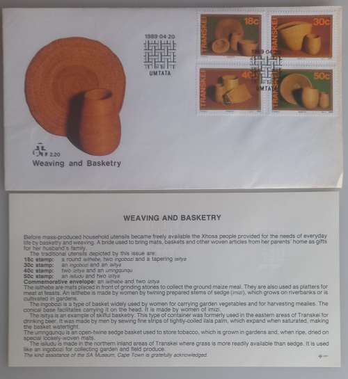 Weaving and basketry FDC
