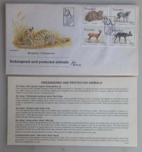 Endangered and protected animals FDC