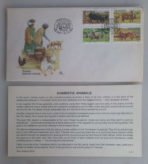 Transkei domestic animals FDC