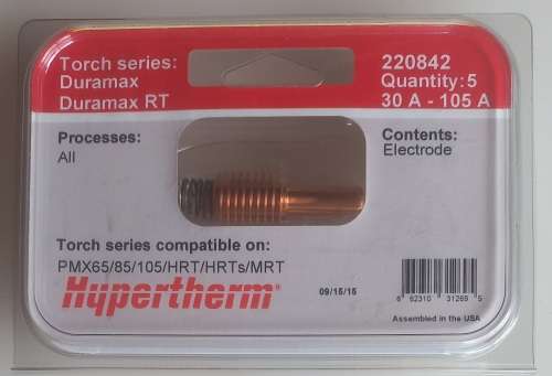 Hypertherm electrode - 220842 Quantity: 5