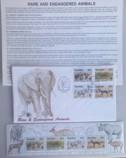 Rare & endangered animals FDC
