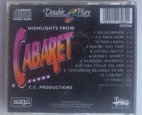 Highlights from cabaret cd